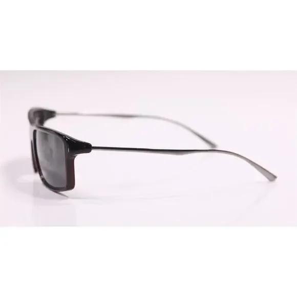 Kiton Titanium Ischia Dark Brown Luxury Rectangular Sunglasses Made in Japan